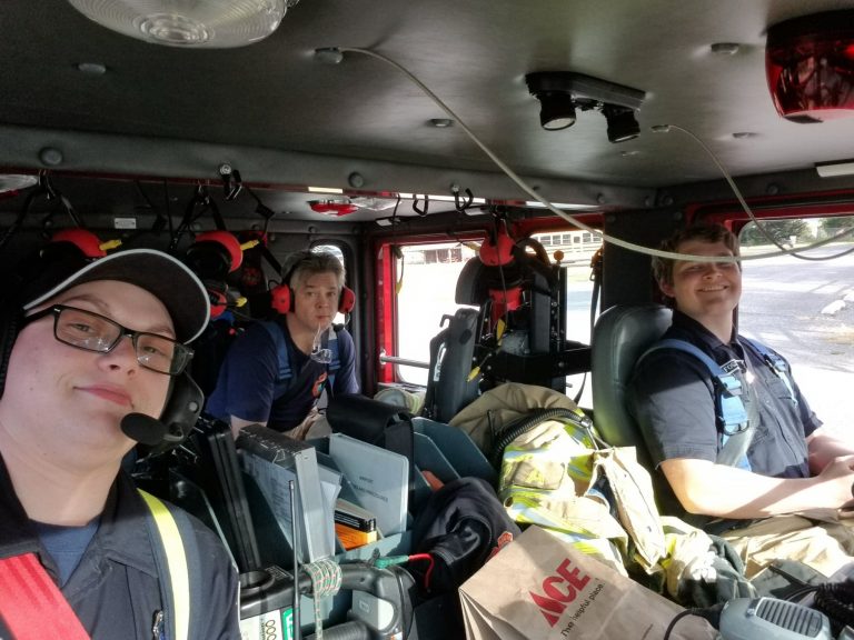 Crew manning the Ladder Crew manning the Ladder