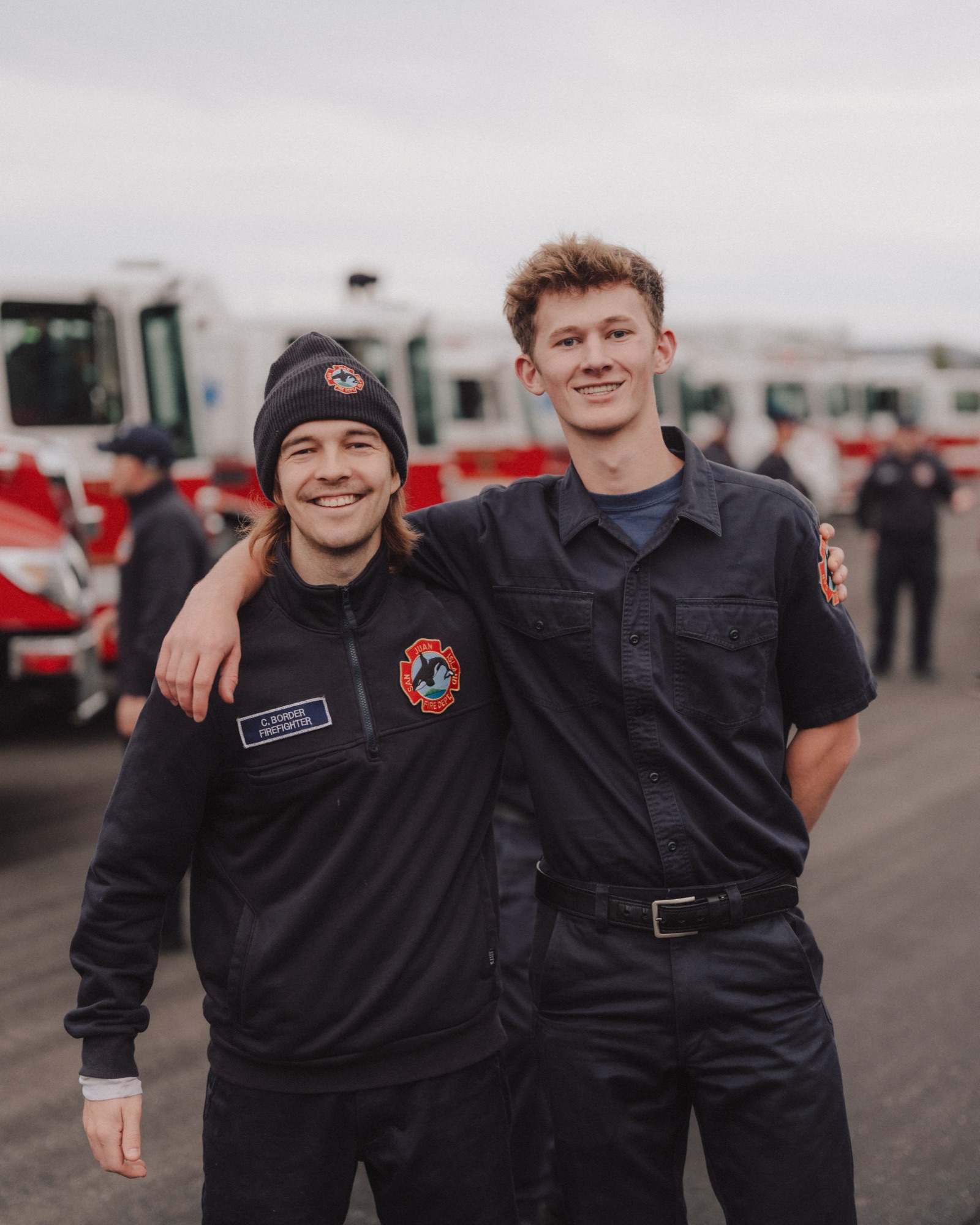 Firefighter teammates