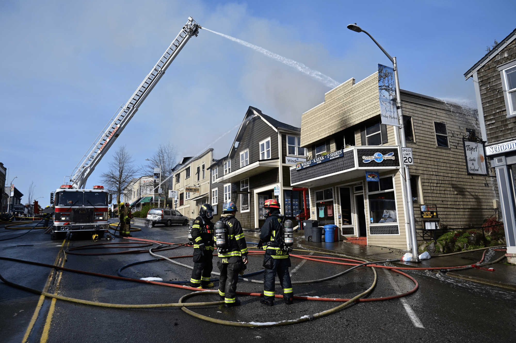 Lopez & Orcas Islands firefighters on scene