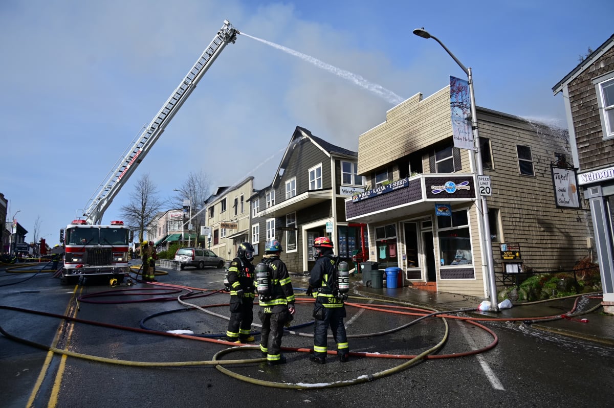 Lopez & Orcas Islands firefighters on scene